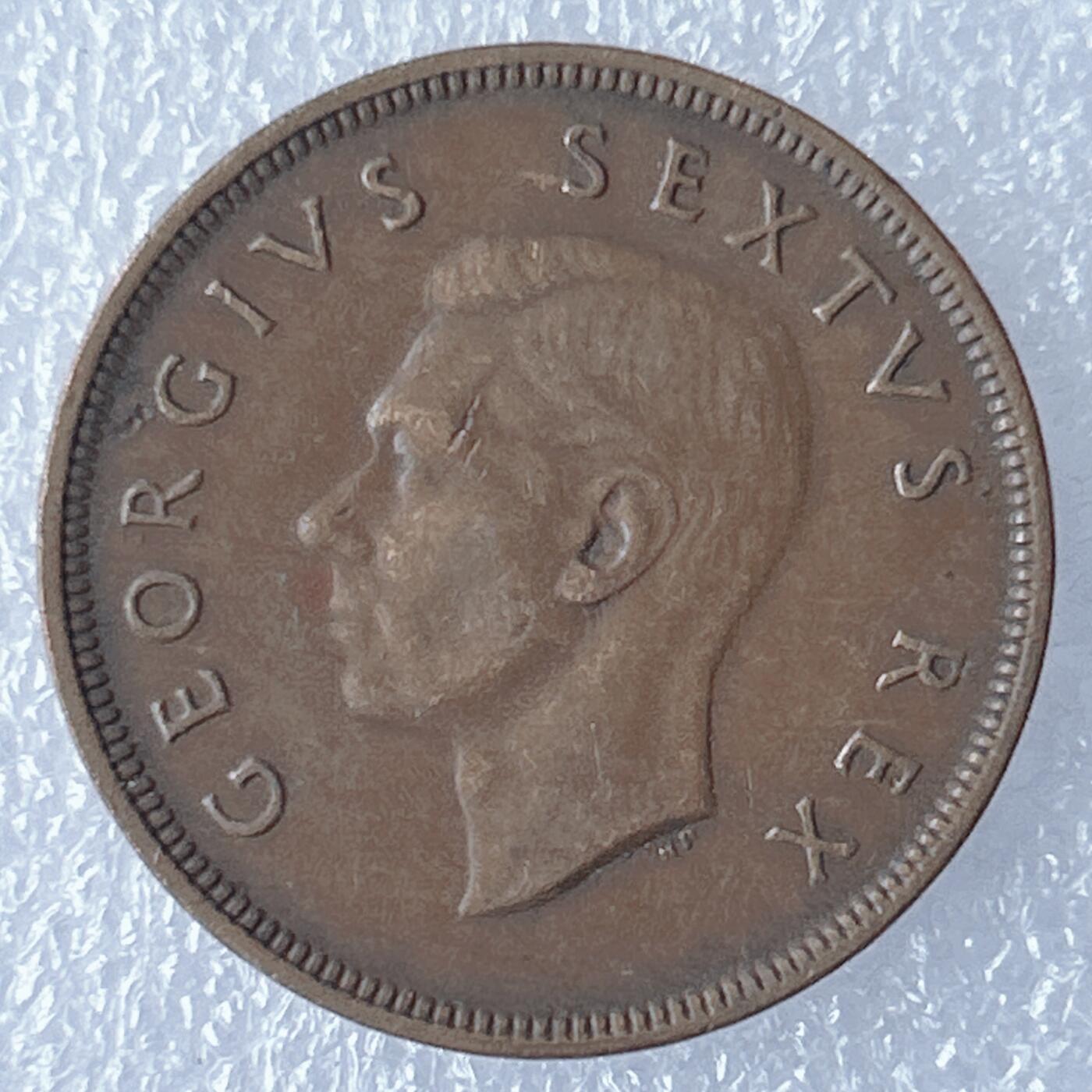 海外回流1元起拍小铺 各国钱币散币场 第17期 英属南非1952年1便士铜币 乔治六世