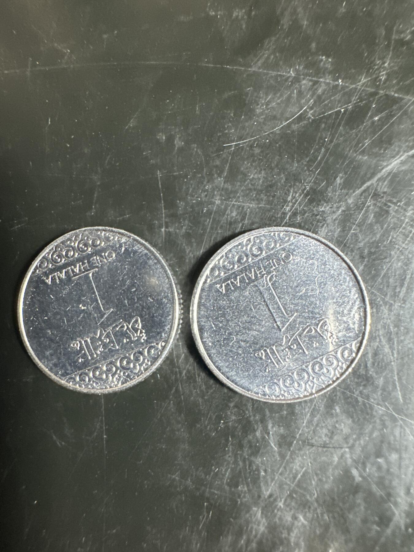 大家国庆快乐～今天还是一天发货哟～ 沙特阿拉伯1halala（两枚）
