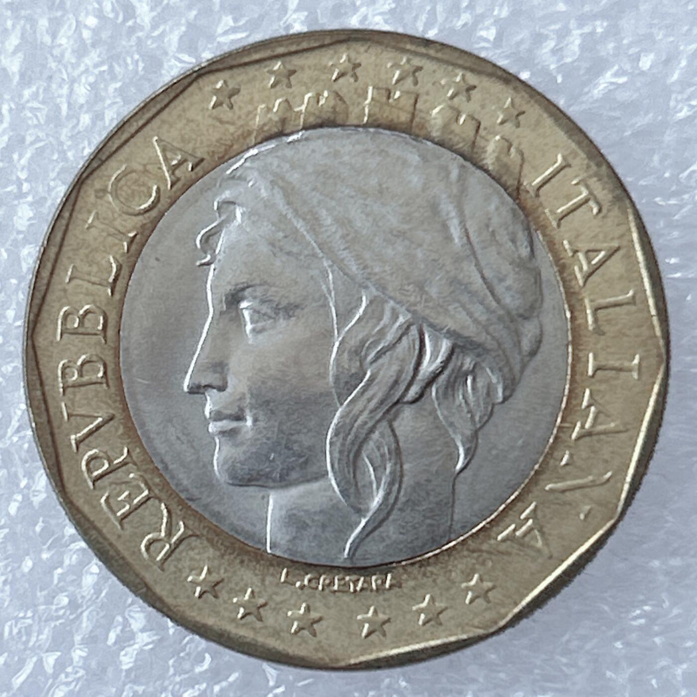 海外回流1元起拍小铺 各国钱币散币场 第17期 意大利1998年1000里拉双色币