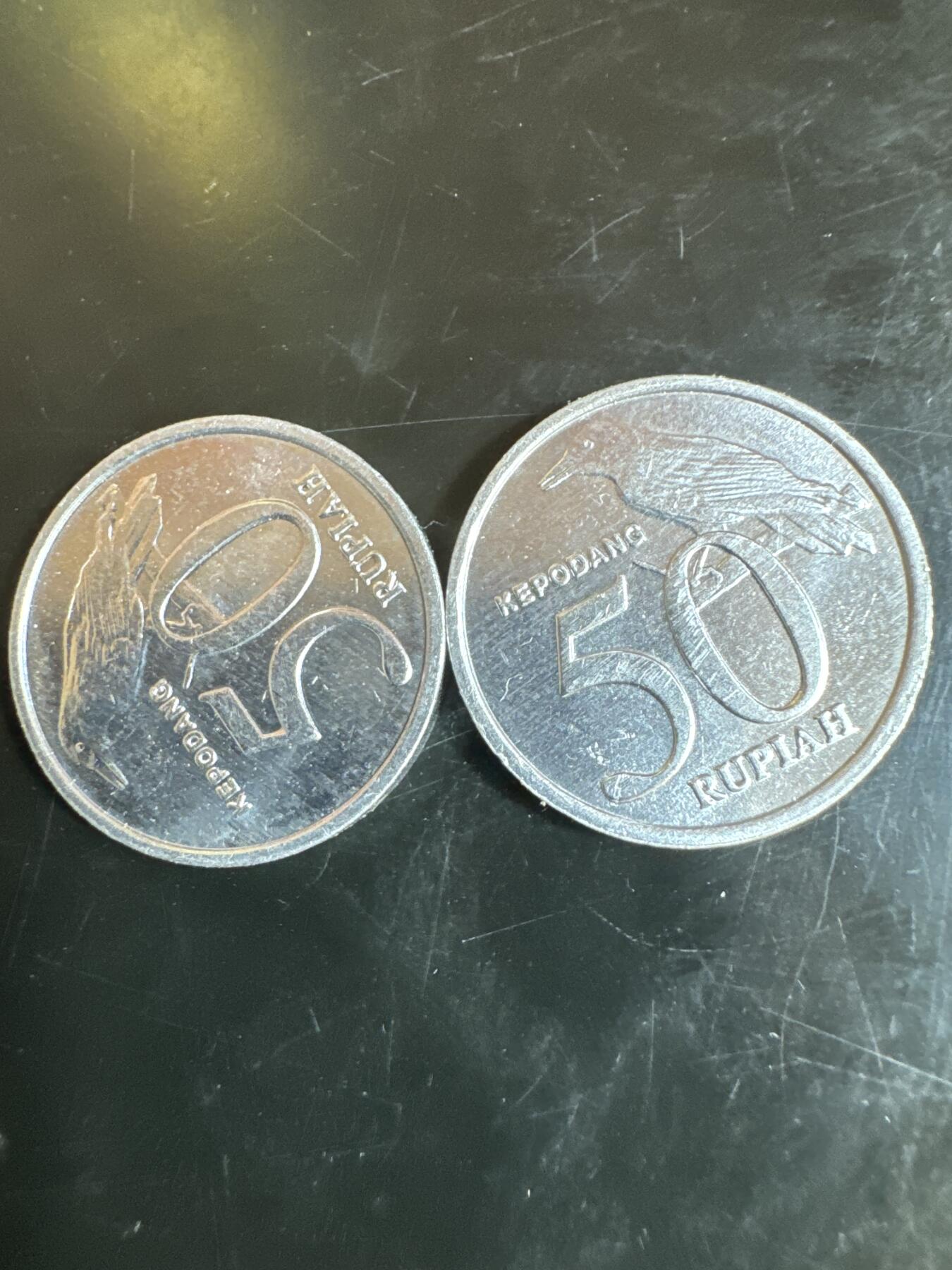 大家国庆快乐～今天还是一天发货哟～ 印度尼西亚50卢比（两枚）