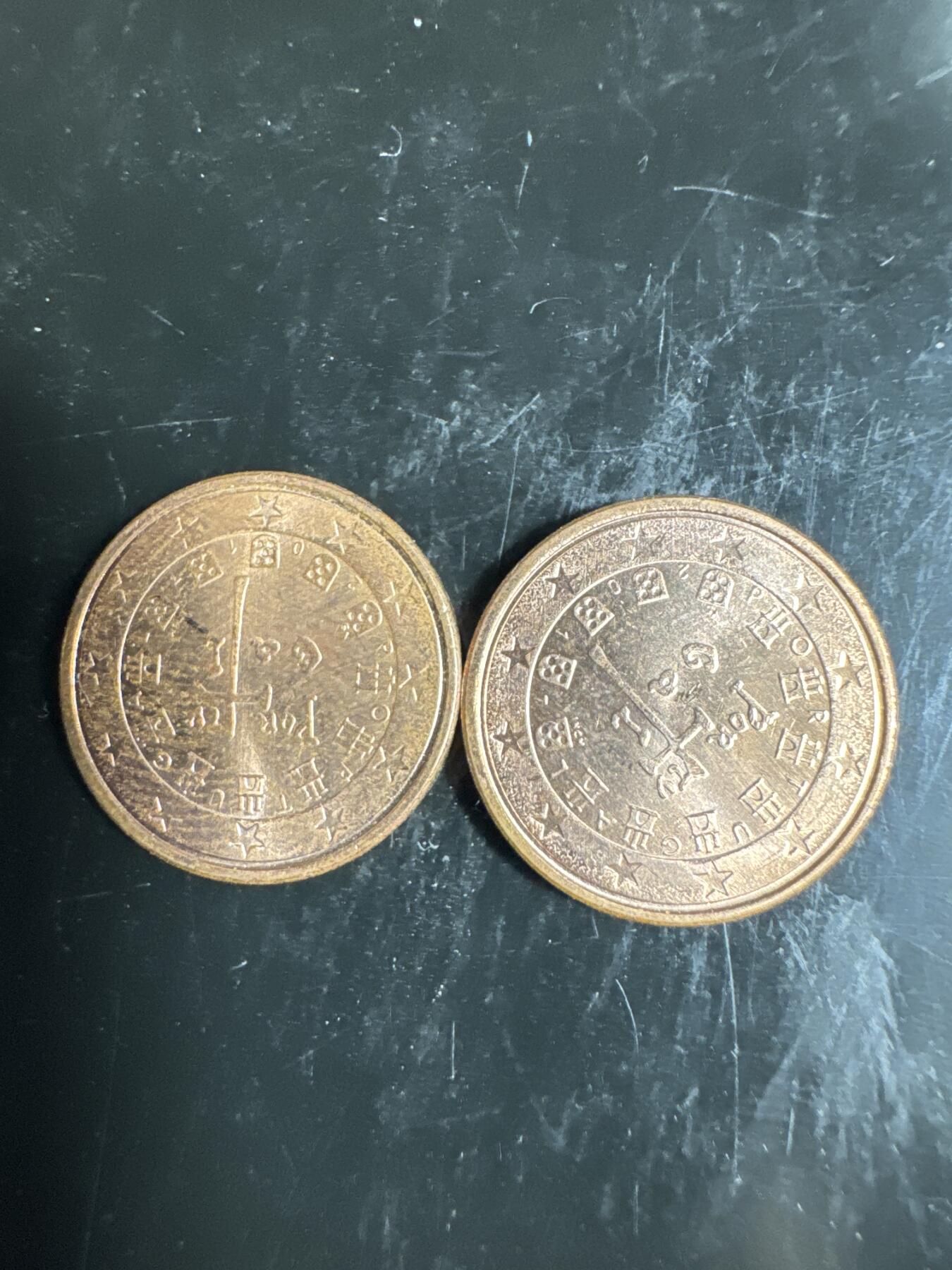 大家国庆快乐～今天还是一天发货哟～ 葡萄牙1欧元（两枚）