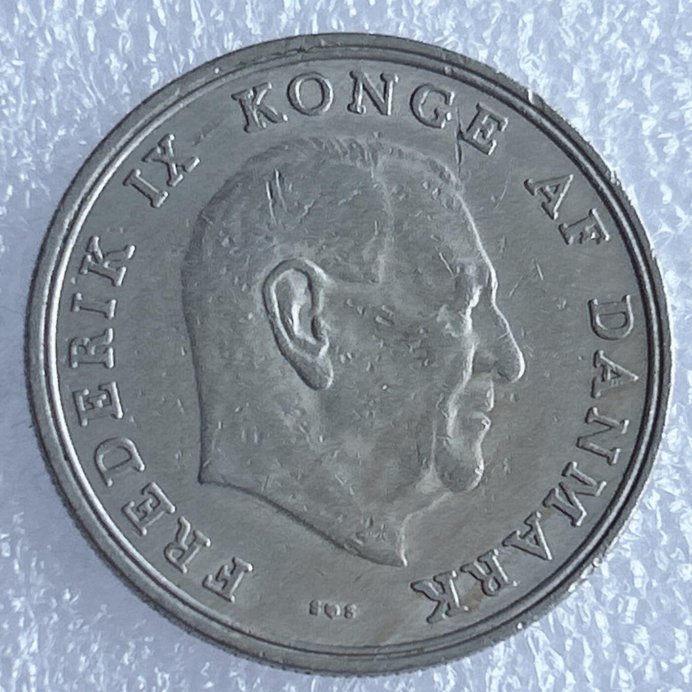 海外回流1元起拍小铺 各国钱币散币场 第17期 丹麦1960年5克朗 弗雷德里克九世