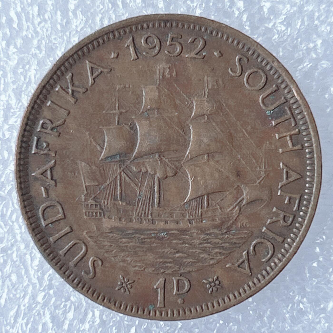 海外回流1元起拍小铺 各国钱币散币场 第17期 英属南非1952年1便士铜币 乔治六世