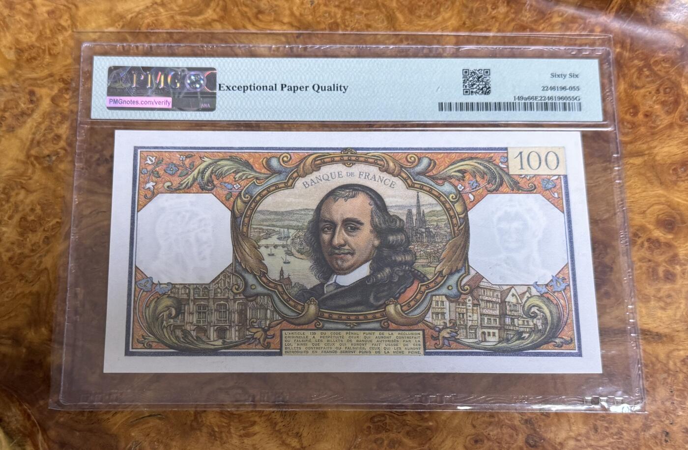 得物收藏 Chase Auction 第32期 - - 外钞、民国钞和人民币混合场！ 1964年法国100法郎，PMG66！