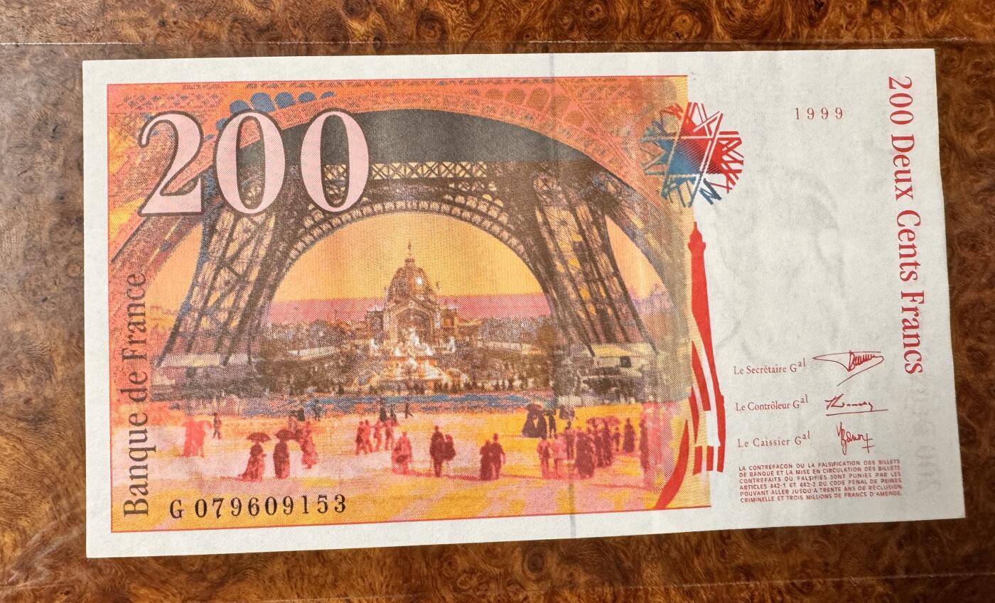 得物收藏 Chase Auction 第32期 - - 外钞、民国钞和人民币混合场！ 法国200法郎，品相如图！