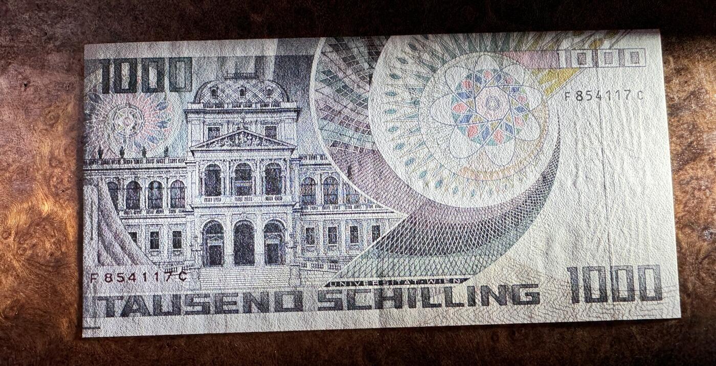 得物收藏 Chase Auction 第32期 - - 外钞、民国钞和人民币混合场！ 奥地利1000先令，薛定谔，品相如图！