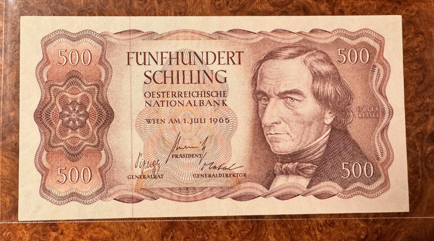 得物收藏 Chase Auction 第32期 - - 外钞、民国钞和人民币混合场！ 1965年奥地利500先令，品相如图！
