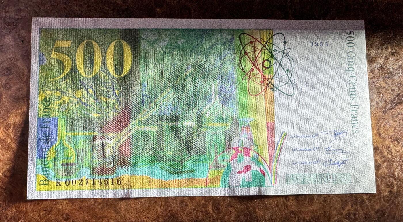 得物收藏 Chase Auction 第32期 - - 外钞、民国钞和人民币混合场！ 法国500法郎，品相如图！