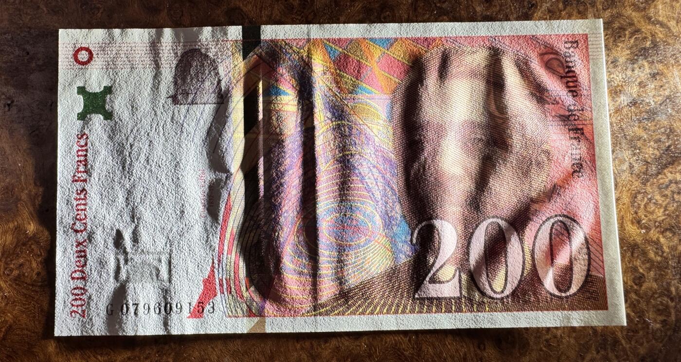 得物收藏 Chase Auction 第32期 - - 外钞、民国钞和人民币混合场！ 法国200法郎，品相如图！