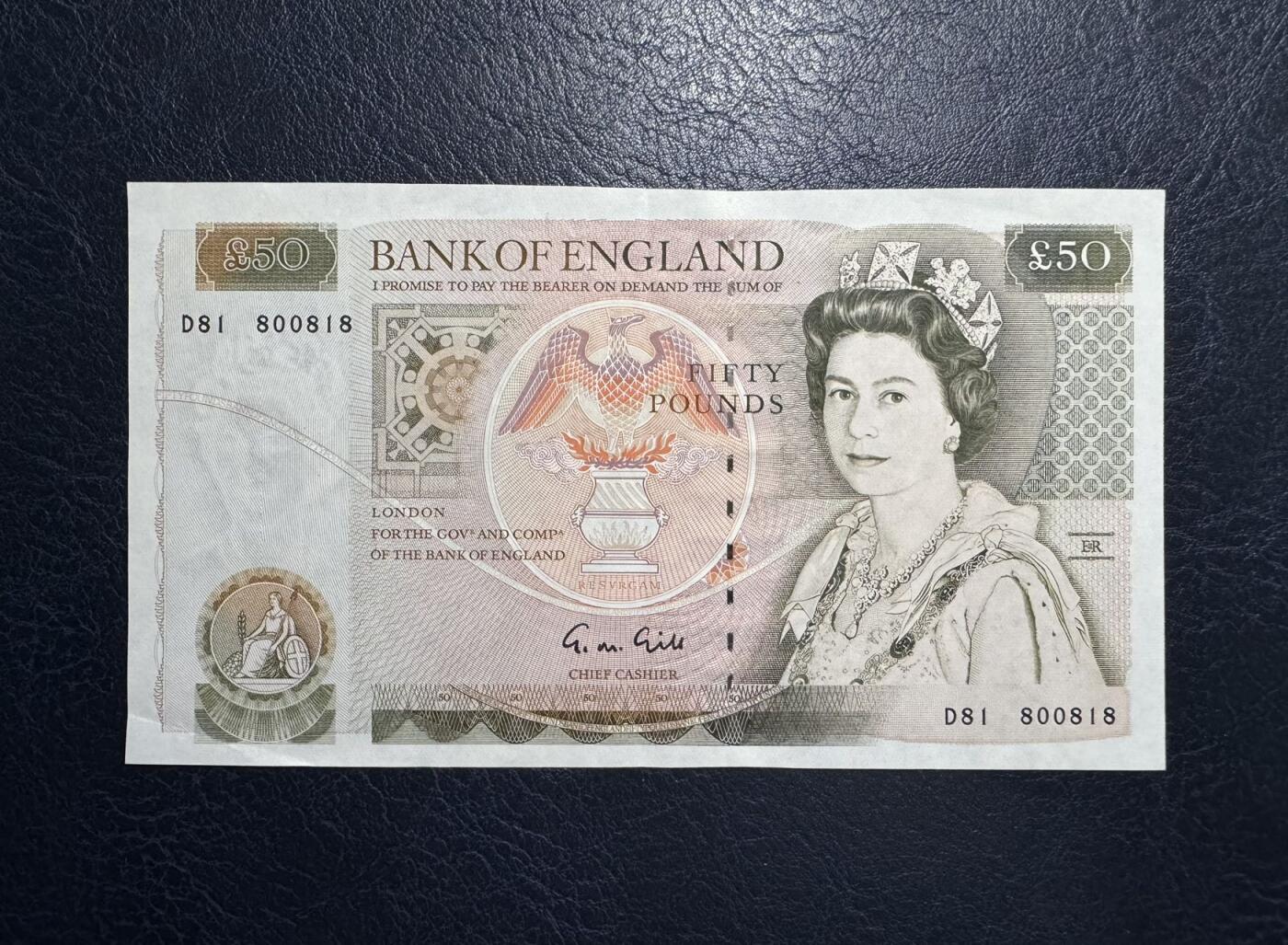 收藏联盟Quantum Auction 第382期拍卖  英国1988年50镑 品相如图 建筑师 英国皇家学会创始人之一 韦恩爵士