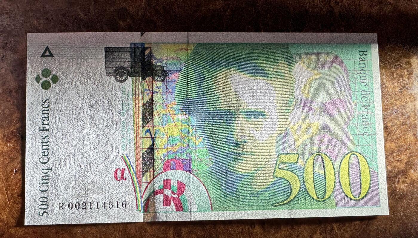得物收藏 Chase Auction 第32期 - - 外钞、民国钞和人民币混合场！ 法国500法郎，品相如图！