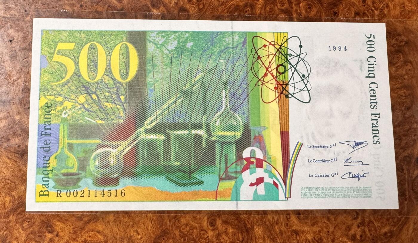 得物收藏 Chase Auction 第32期 - - 外钞、民国钞和人民币混合场！ 法国500法郎，品相如图！