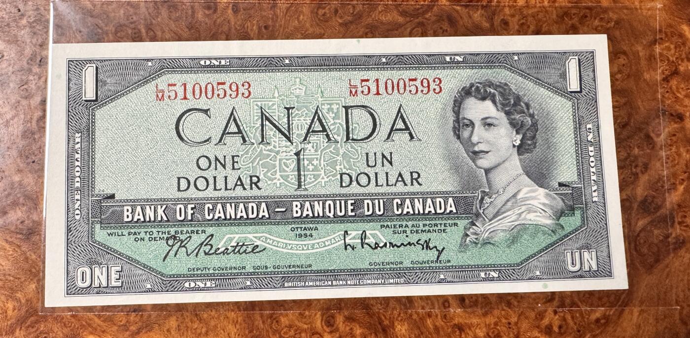 得物收藏 Chase Auction 第32期 - - 外钞、民国钞和人民币混合场！ 1956年加拿大1元，品相如图！