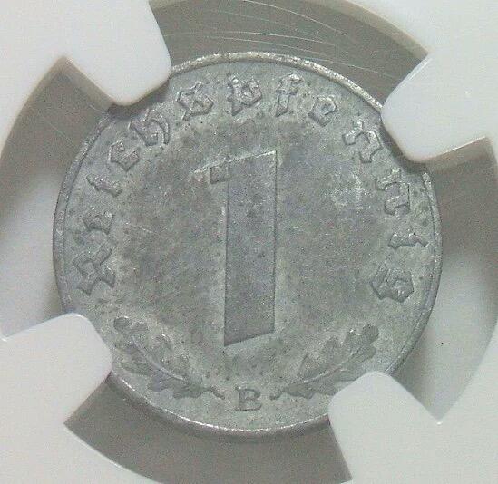 NGC AU 德国第三帝国1941年B版1芬尼 难得开卷原光
