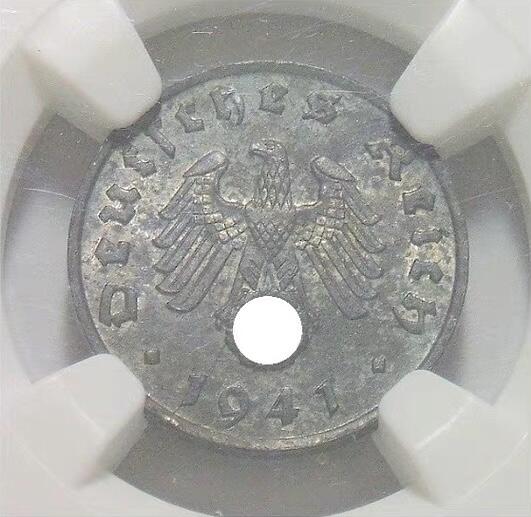 NGC MS61 德国第三帝国1941年G版1芬尼 难得开卷原光