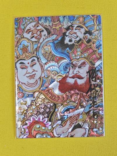 玩卡战线超级大甩拍第17期（好物、稀缺、镇册之宝） 【亲签卡】昆仑万象-陈岱青绘四大天王亲签粗闪特卡