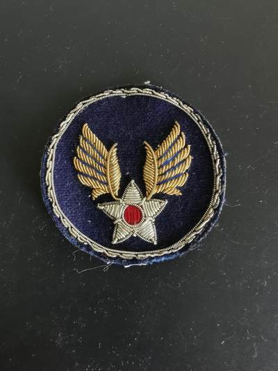老王徽章第六十九期 - 美国二战陆军航空兵臂章  金属丝刺绣版本
