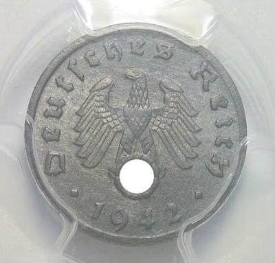 金盾PCGS MS64 德国第三帝国1942年D版1芬尼 难得开卷原光 - 金盾PCGS MS64 德国第三帝国1942年D版1芬尼 难得开卷原光