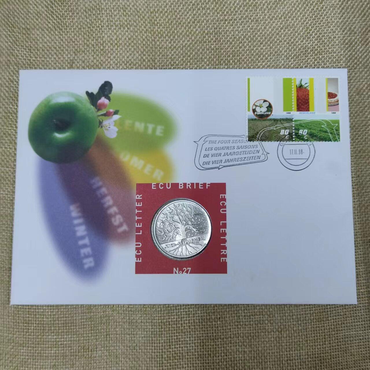 PCAI钱币11-01钱币专场 外国纪念邮封带币一枚