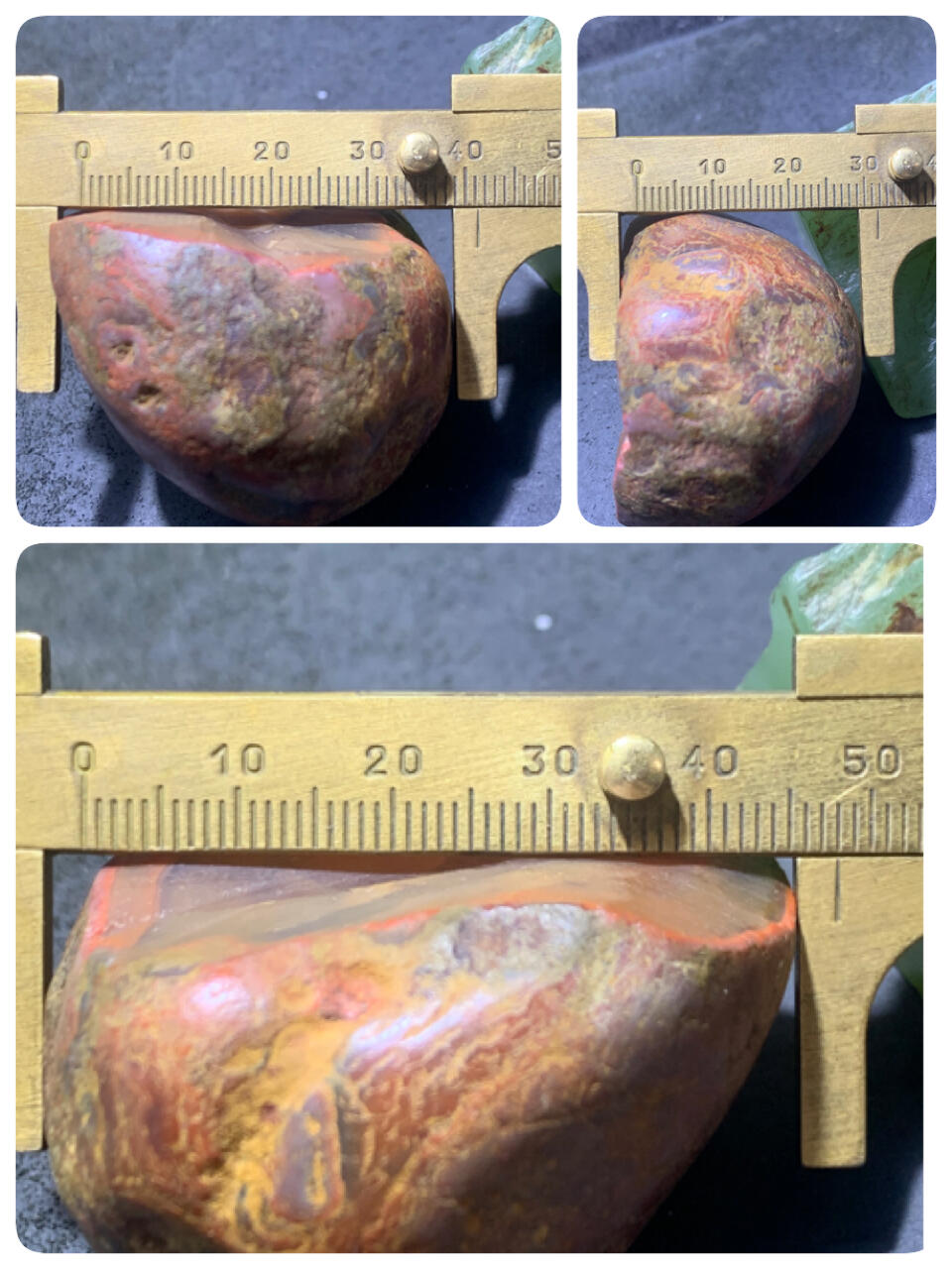 精美紫罗兰原皮大开窗冻料柿子红南红玛瑙原石一颗