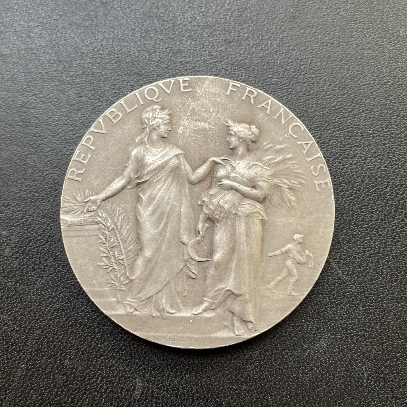「木头集藏」章牌专场-第48期 A.Dubois～1902年法国丰收女神银章  直径：41 mm，38 g，边铭：丰饶角 ARGENT