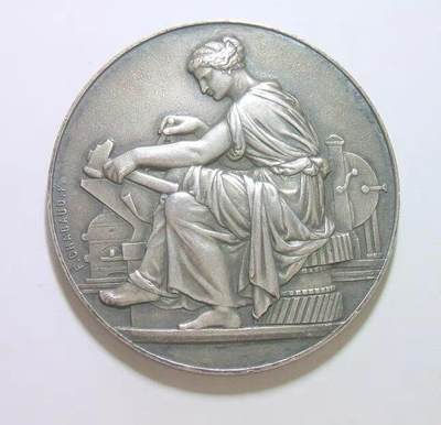 法国1896年 谷物女神高浮雕精制大银章 52MM 60克 - 法国1896年 谷物女神高浮雕精制大银章 52MM 60克