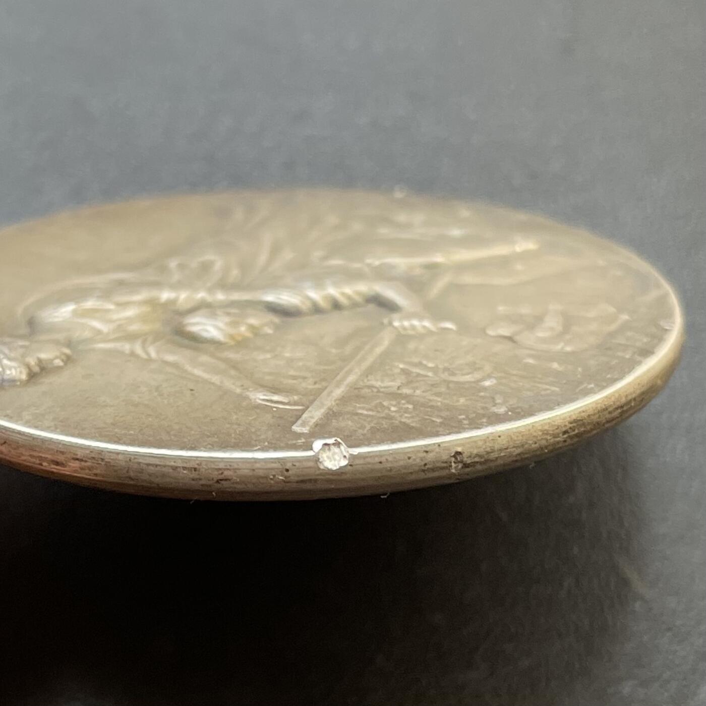 「木头集藏」章牌专场-第48期 Rasumny～法国农业银章  直径：46 mm，44.6 g，边铭：菱形厂标 ARGENT 野猪头银标 950 