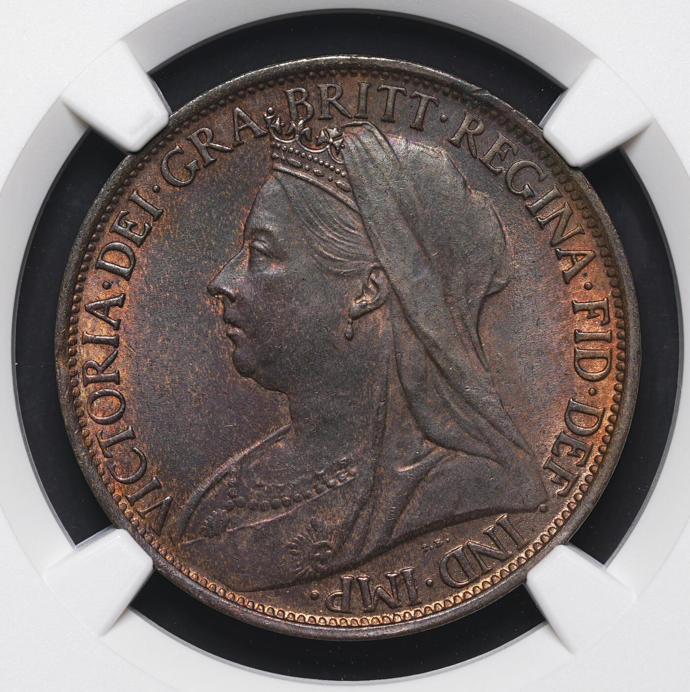 修遠堂世界钱币第四十三期 全场包邮 NGC MS64BN 1899年英国1便士铜币