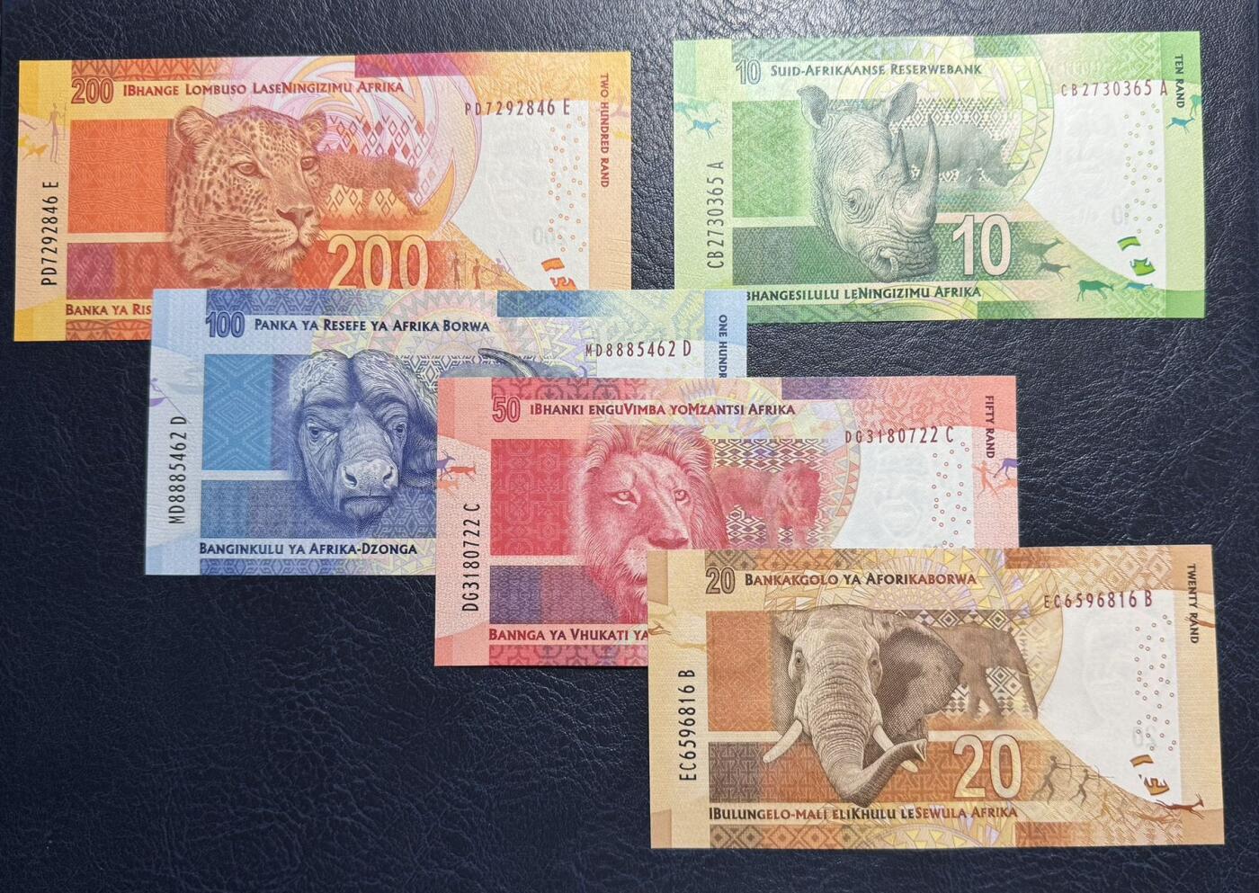 收藏联盟Quantum Auction 第383期拍卖  南非2012年版10到200兰特 品相全新UNC 