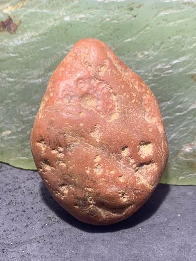 精美红皮南红玛瑙明料原石一颗， - 精美红皮南红玛瑙明料原石一颗，
