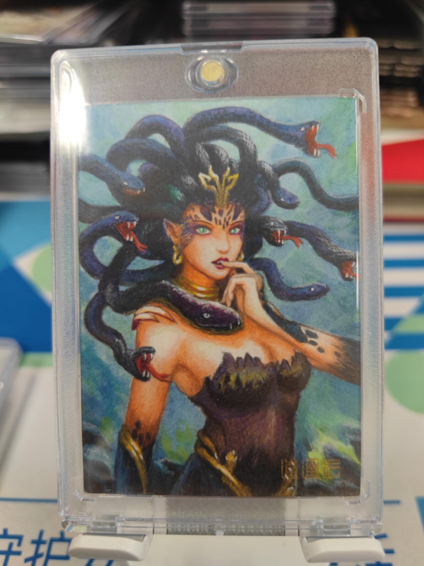 妖精的尾巴卡牌拍卖《手绘卡专场》第二十九期(收拍品) 手绘卡-美杜莎-画师:梦华