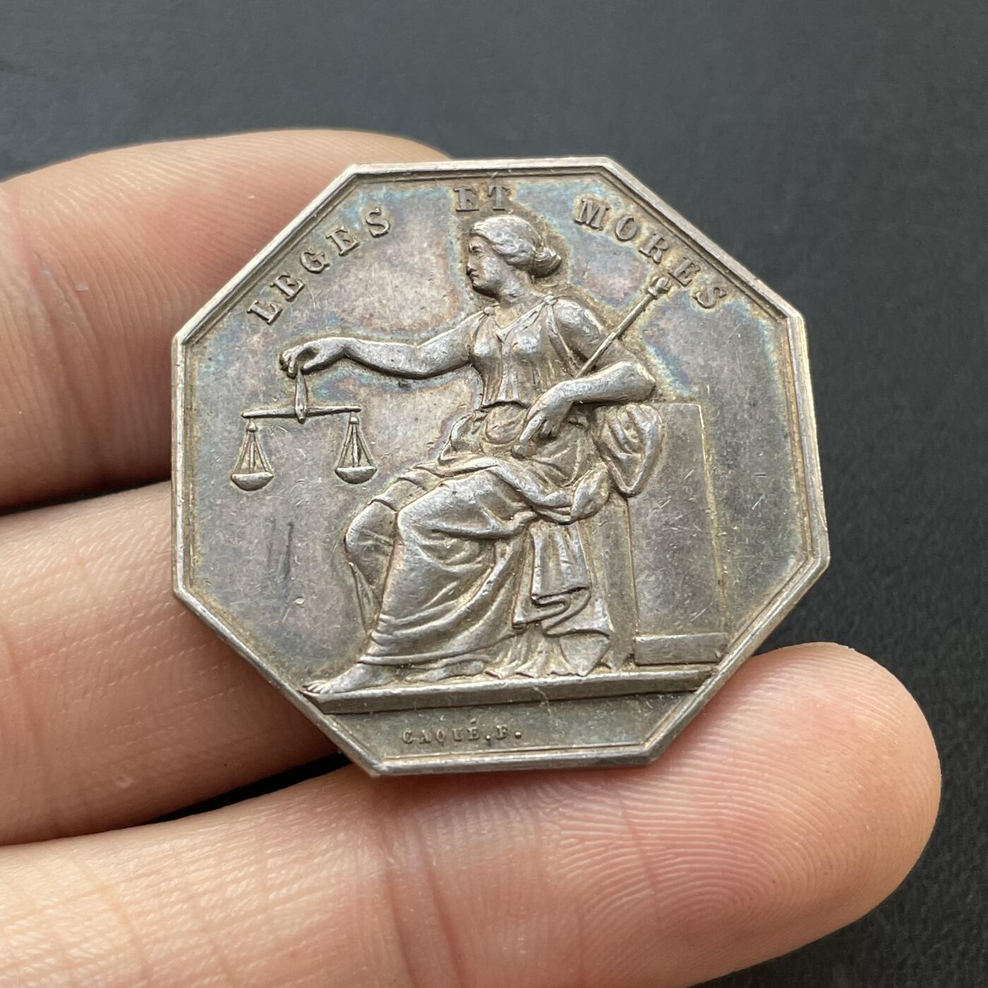 「木头集藏」章牌专场-第48期 直径：32 mm，13.2 g  边铭：丰饶角 ARGENT 