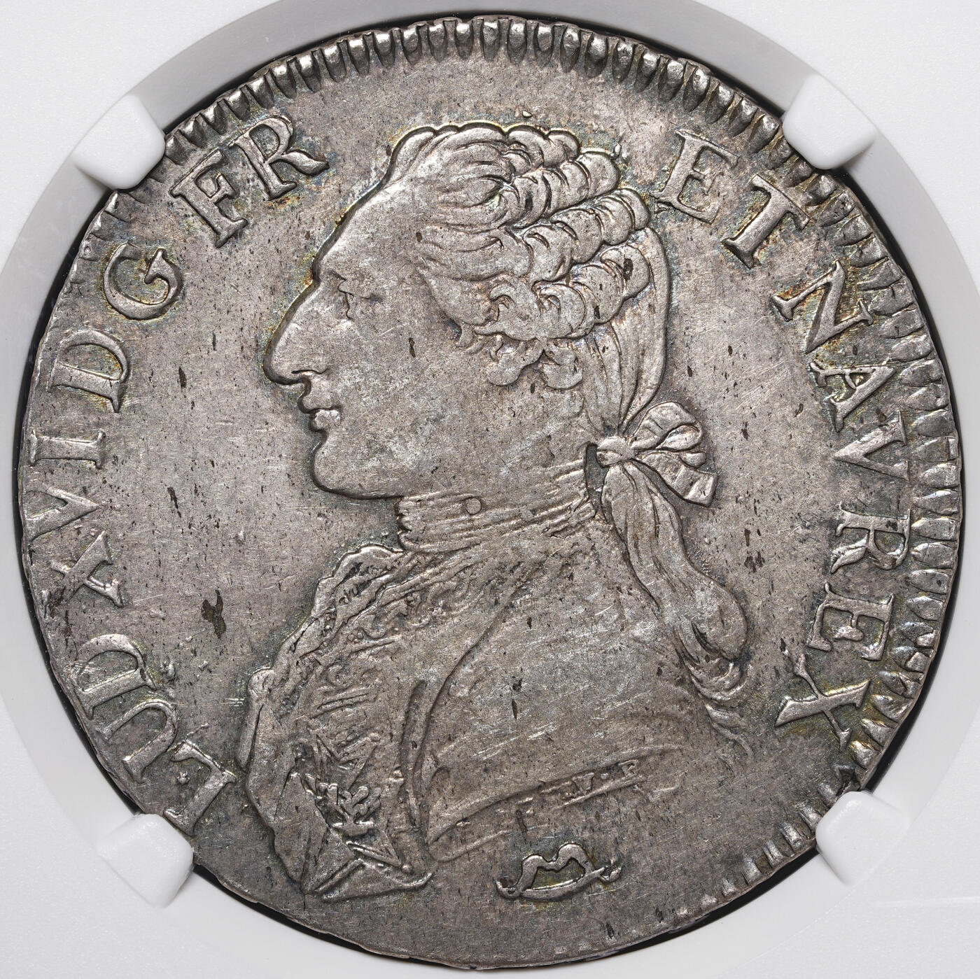 修遠堂世界钱币第四十三期 全场包邮 NGC AU50 1775年法国埃居大银币 路易十六 N厂铭 老包浆