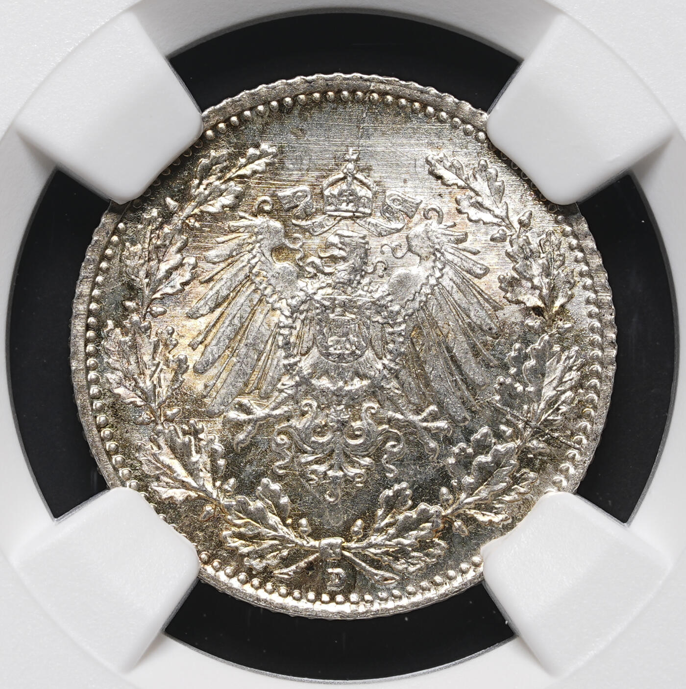 修遠堂世界钱币第四十三期 全场包邮 NGC MS67 1918年德国1/2马克银币