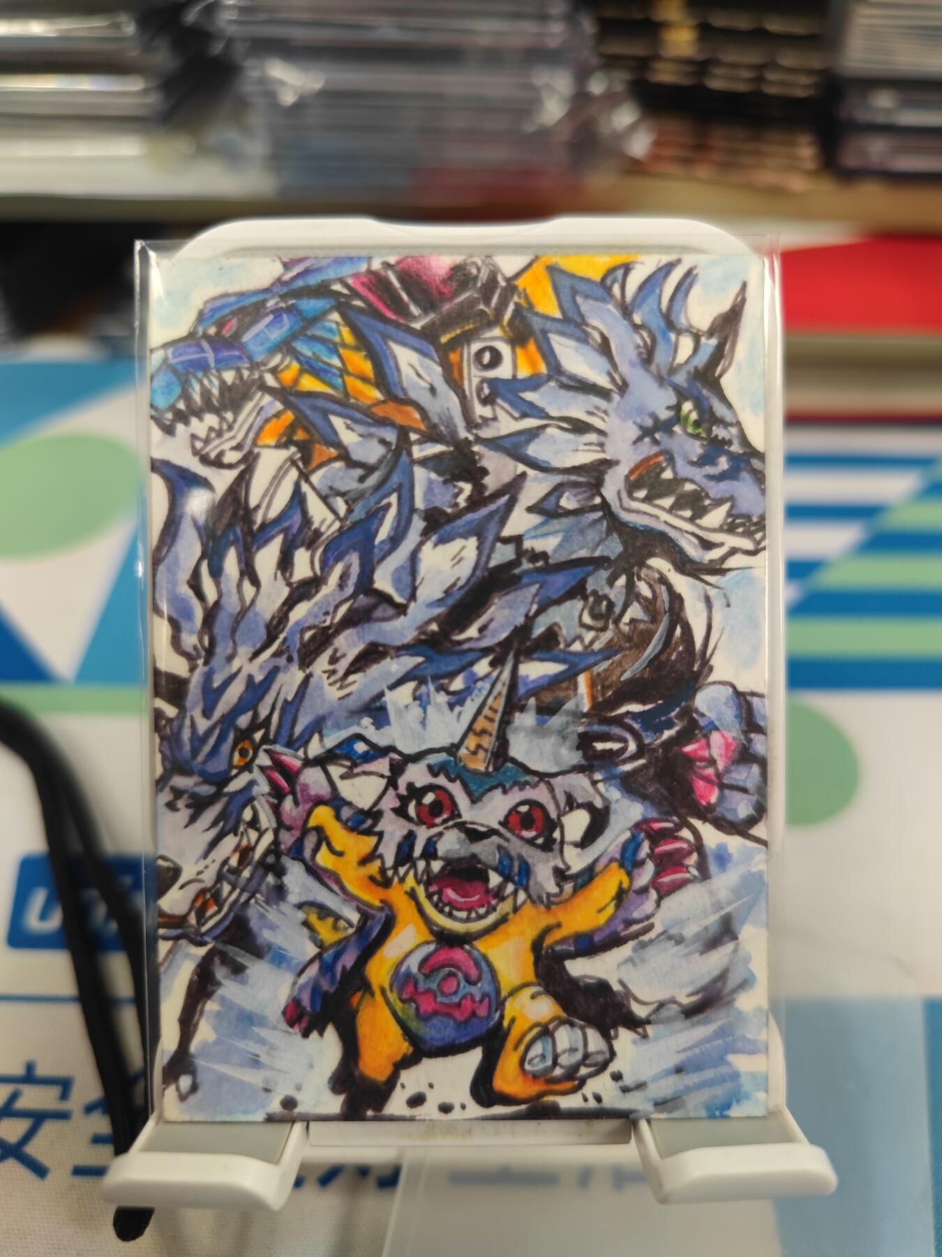 妖精的尾巴卡牌拍卖《手绘卡专场》第二十九期(收拍品) 手绘卡-数码宝贝独角兽/加鲁鲁兽-画师:英文