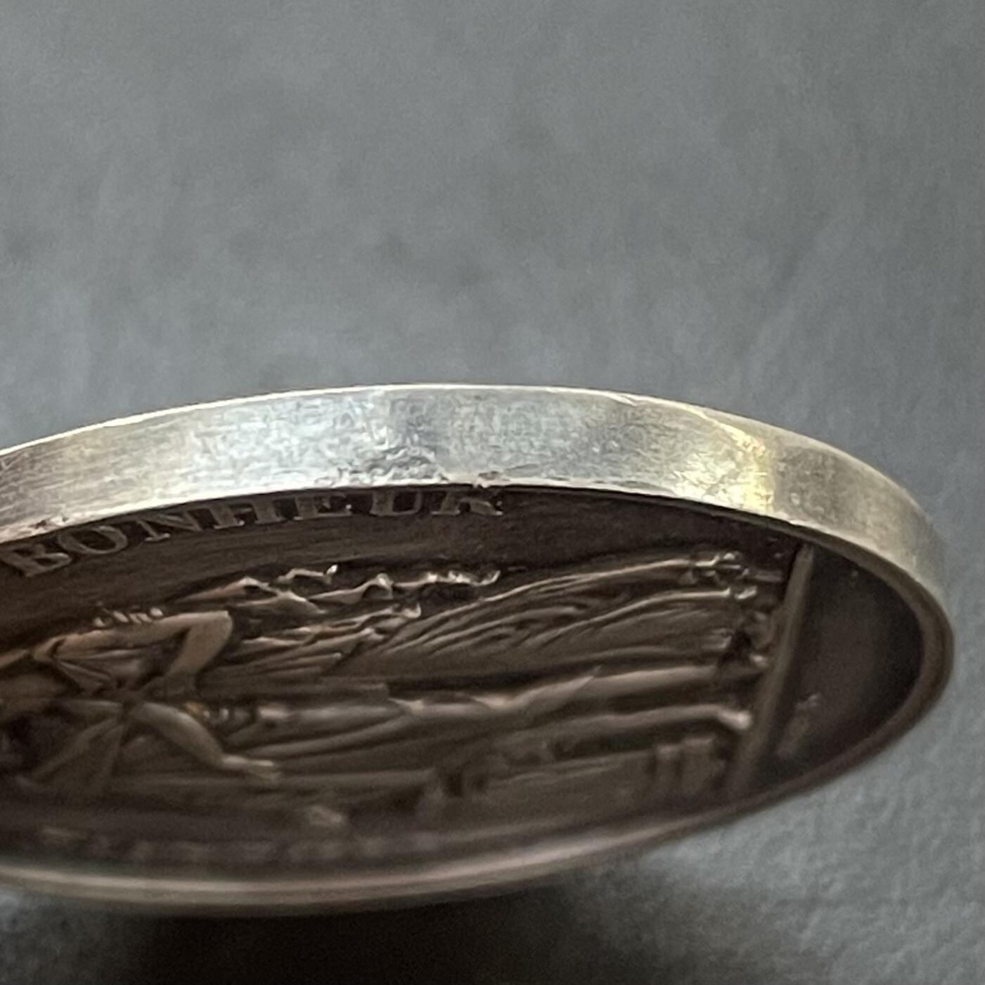 「木头集藏」章牌专场-第48期 1859年法国婚礼银章  直径：33 mm，16 g，边铭：手指 ARGENT （1845-1860年）