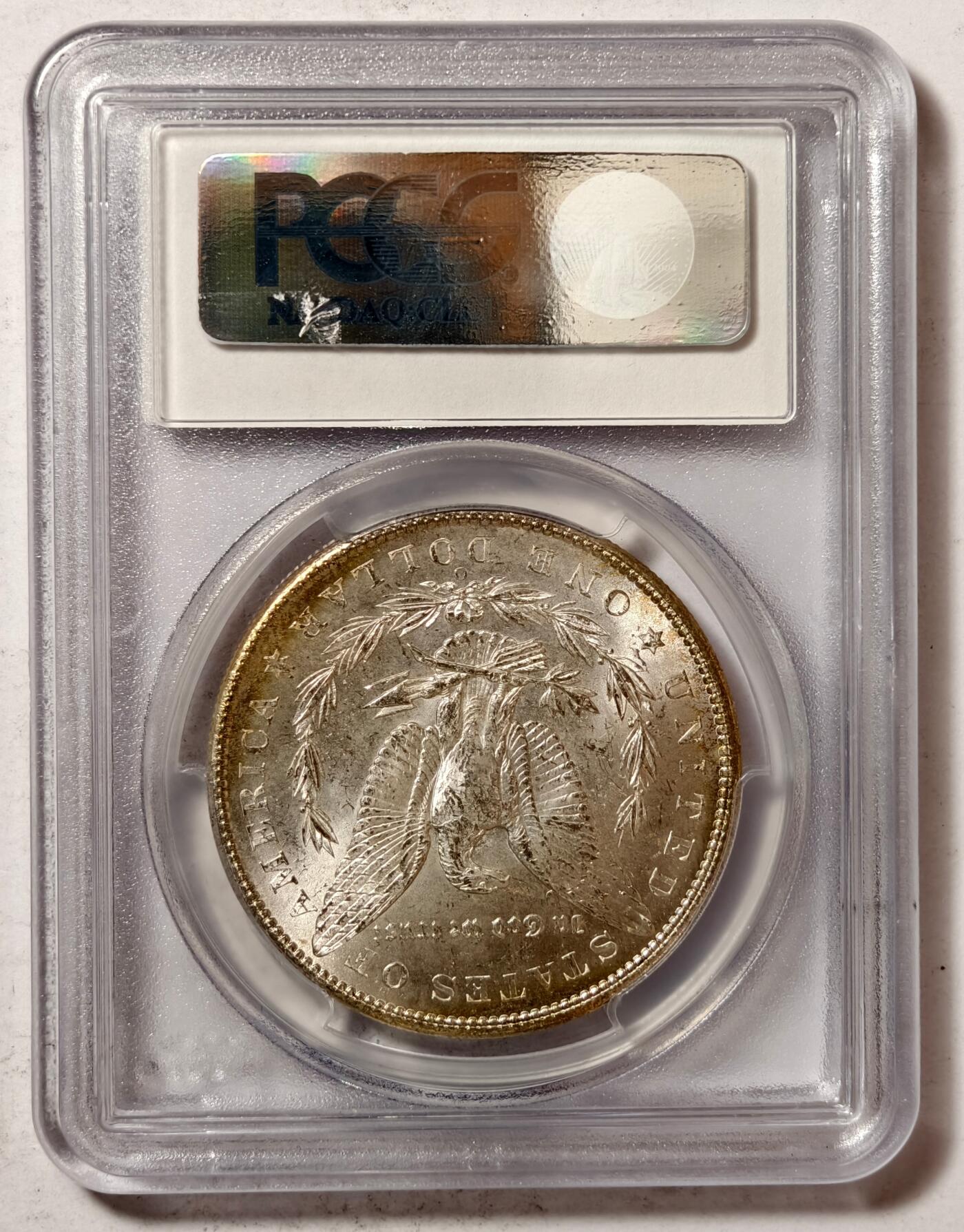 紫瑗钱币——第430期 美国 1902年 O版 摩根 大头妹 1美元 银币 PCGS MS63  老盒