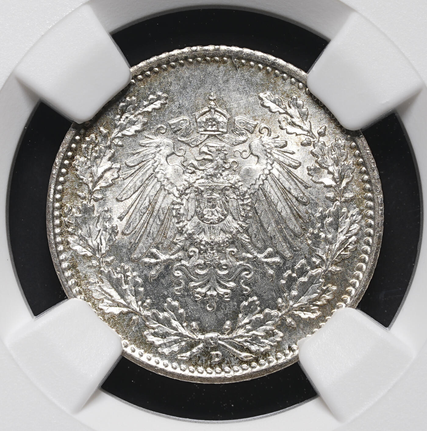 修遠堂世界钱币第四十三期 全场包邮 NGC MS66 1918年德国1/2马克银币
