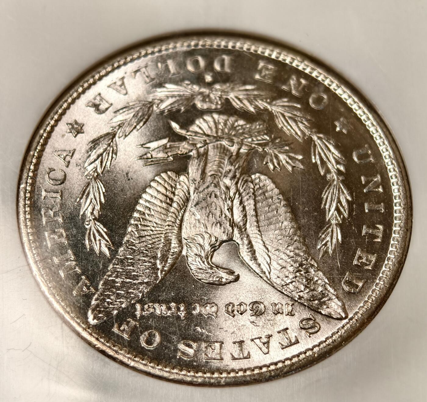 紫瑗钱币——第430期 美国 1880年 S版 摩根 大头妹 1美元 银币 NGC MS64 老盒