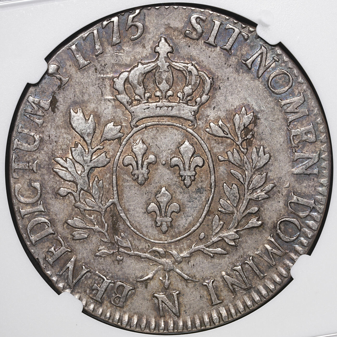 修遠堂世界钱币第四十三期 全场包邮 NGC AU50 1775年法国埃居大银币 路易十六 N厂铭 老包浆
