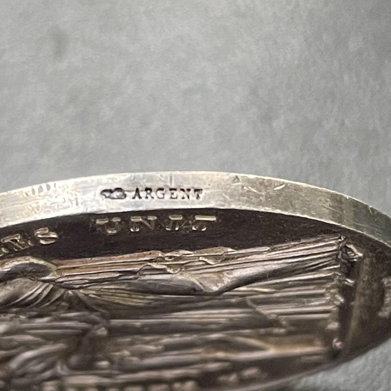 「木头集藏」章牌专场-第48期 1884年法国婚礼银章  直径：37 mm，21.7 g，边铭：丰饶角 ARGENT