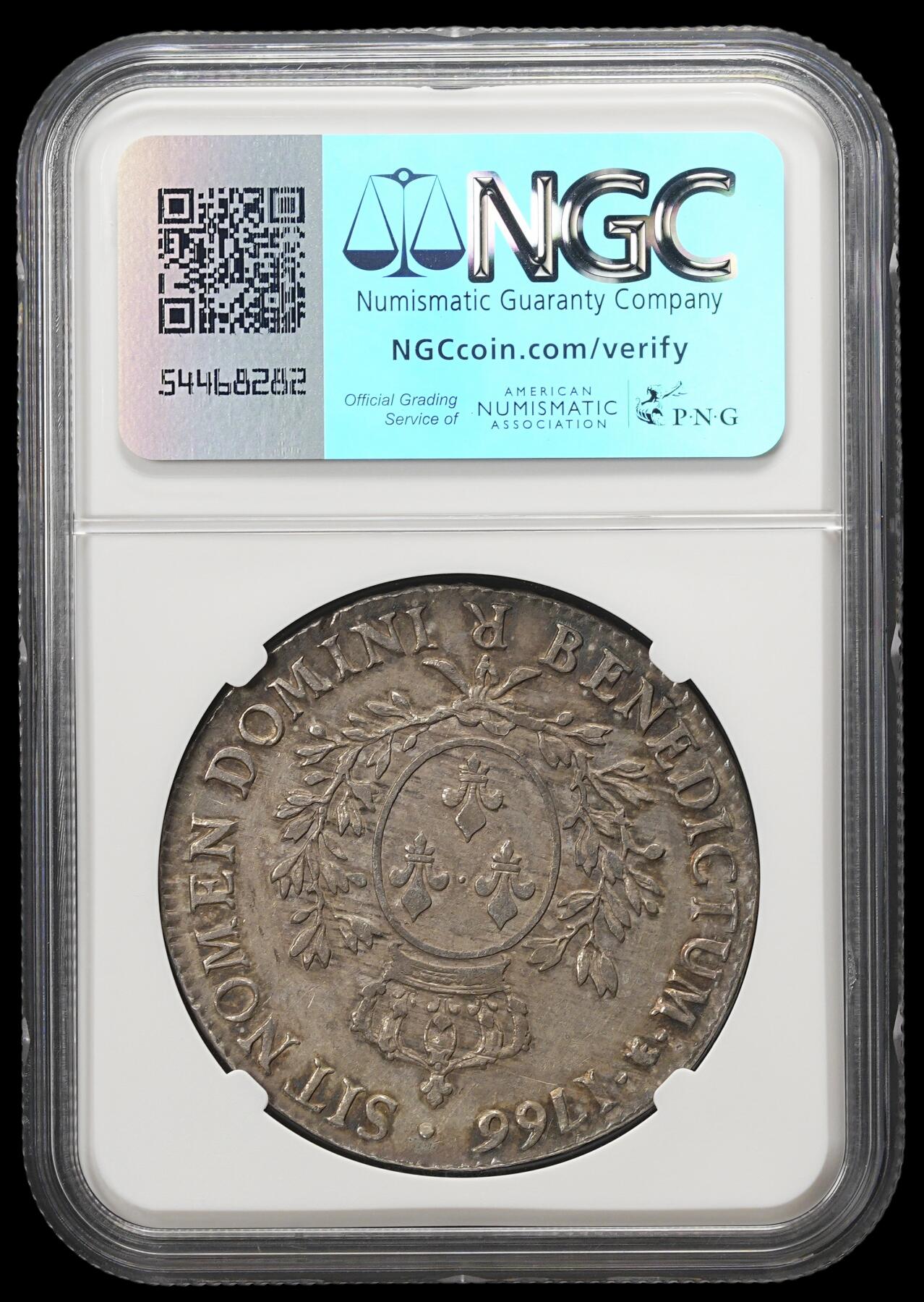 修遠堂世界钱币第四十三期 全场包邮 NGC AU50 1766年法国埃居大银币 路易十五 R厂铭 老包浆