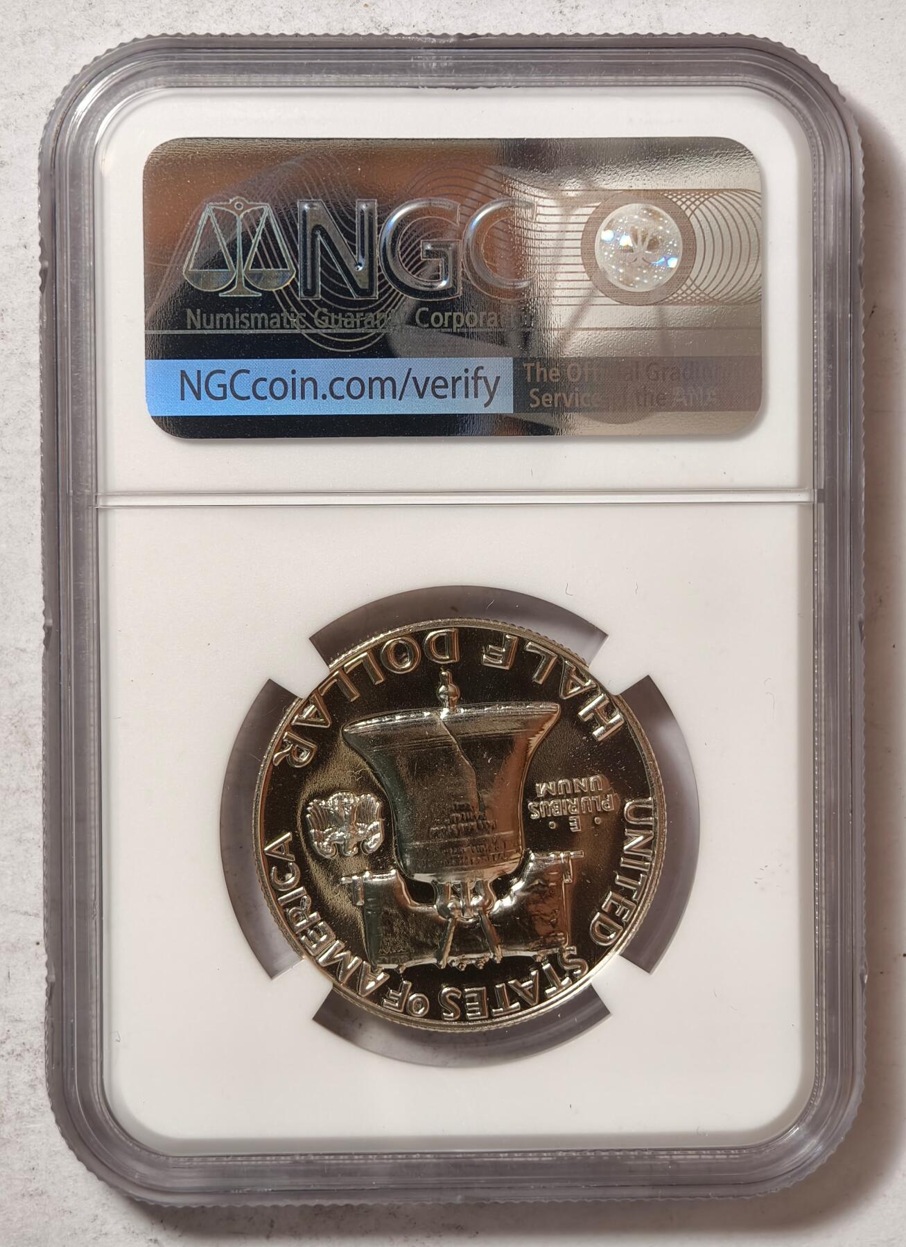 紫瑗钱币——第430期 美国 1959年 富兰克林 50美分 半美元 银币 NGC PF67 精制