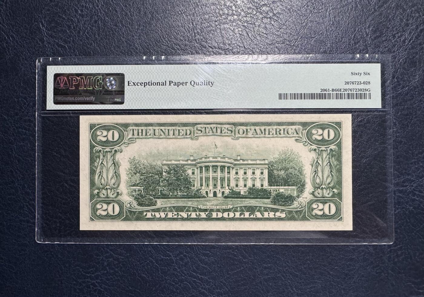 收藏联盟Quantum Auction 第383期拍卖  美联储1950年20元 PMG66  白宫