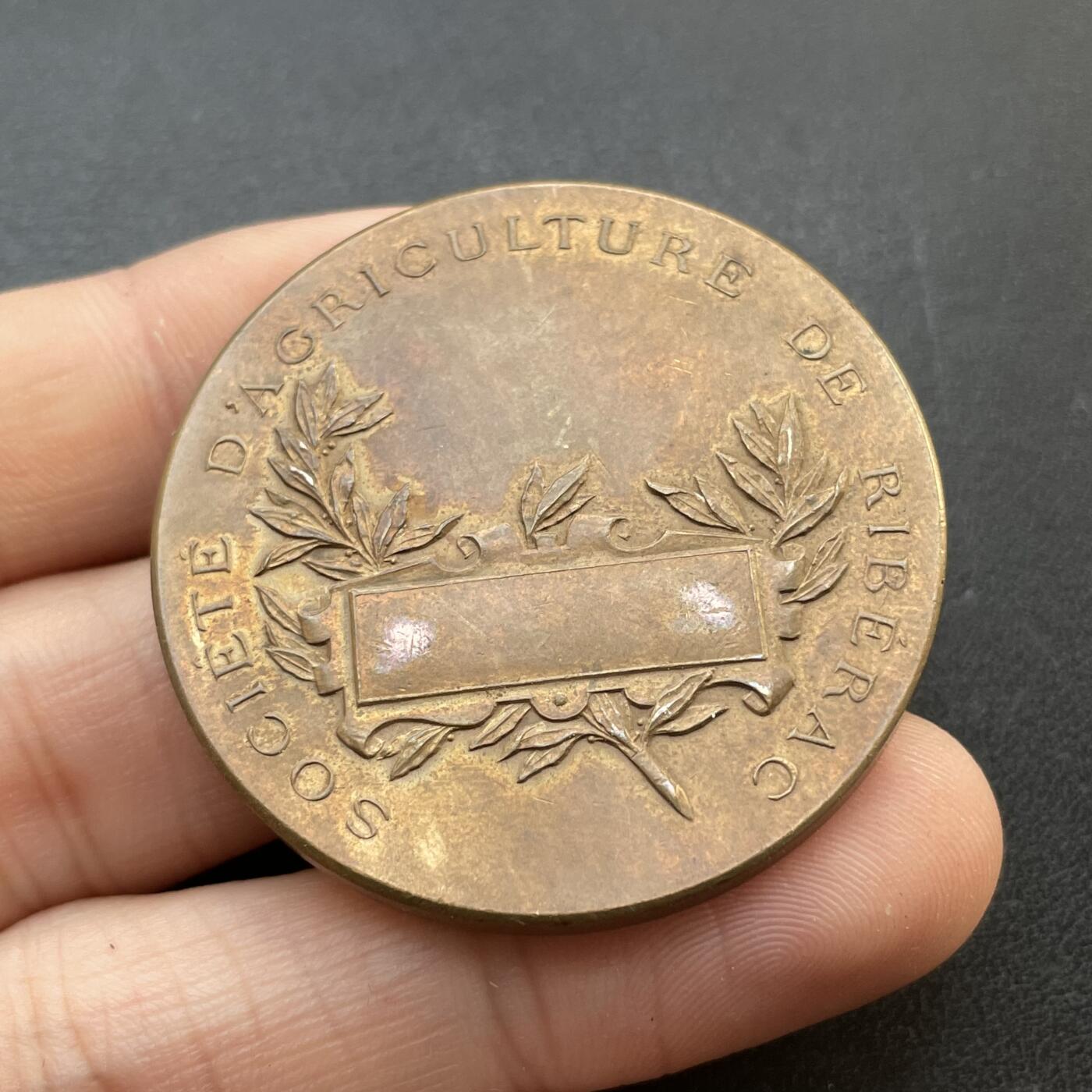 「木头集藏」章牌专场-第48期 H.Dubois～法国戎装玛丽安娜铜章  直径：41 mm，35.5  g，边铭：丰饶角BRONZE