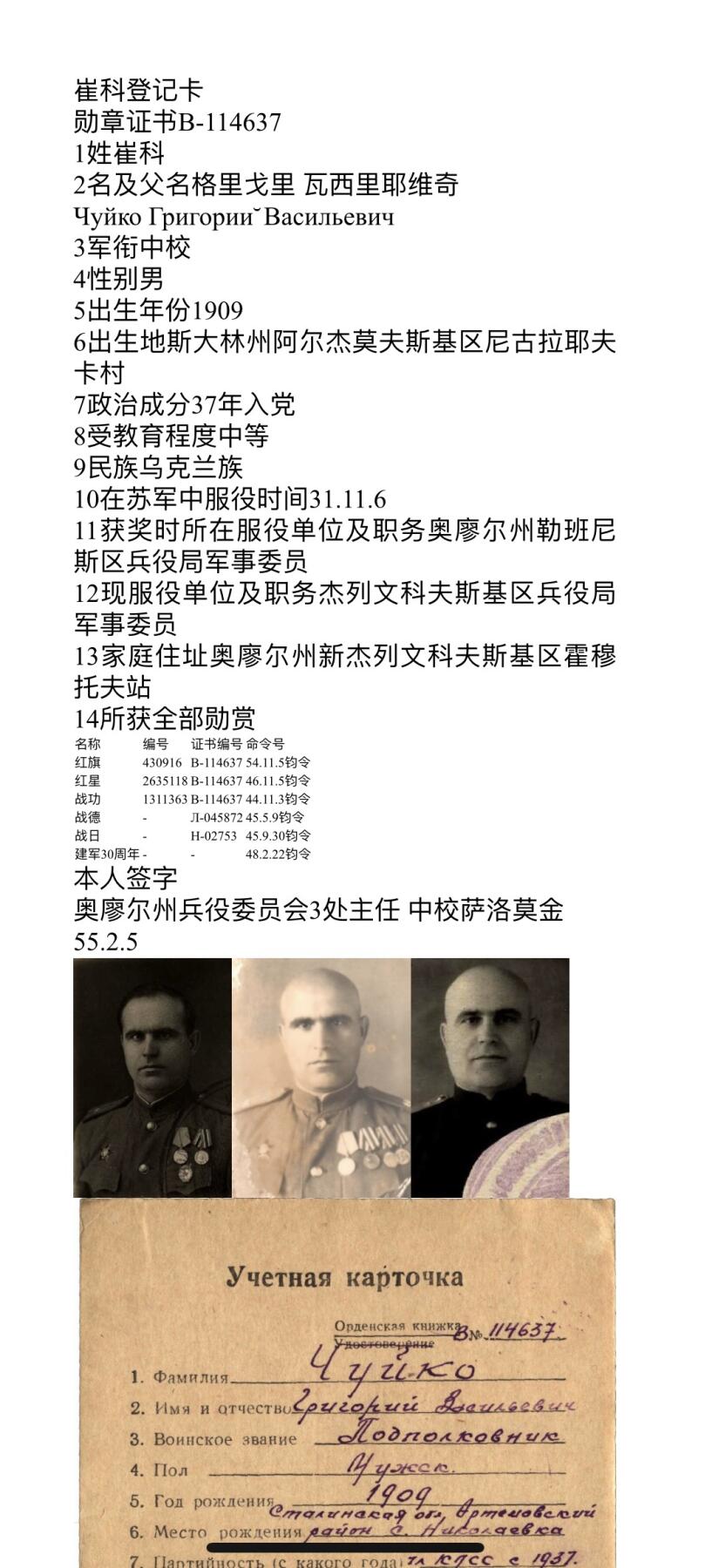 大猫徽章拍卖第257期 苏联红旗勋章3⃣️ 服役