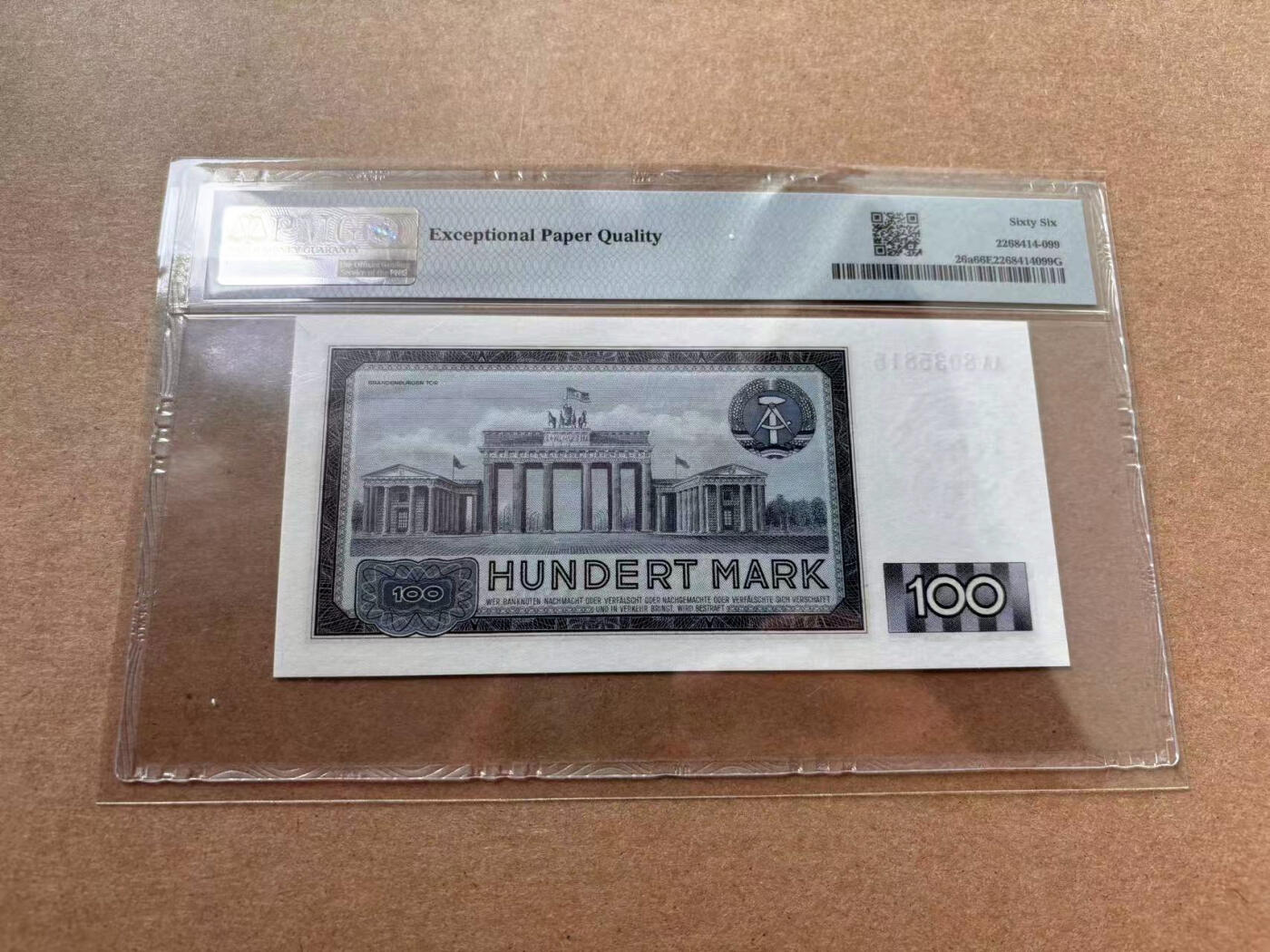 【Blue Auction】✨世界纸币精拍第560期【精】 【AA无47】德国 1964年100马克 马克思 PMG66EPQ 