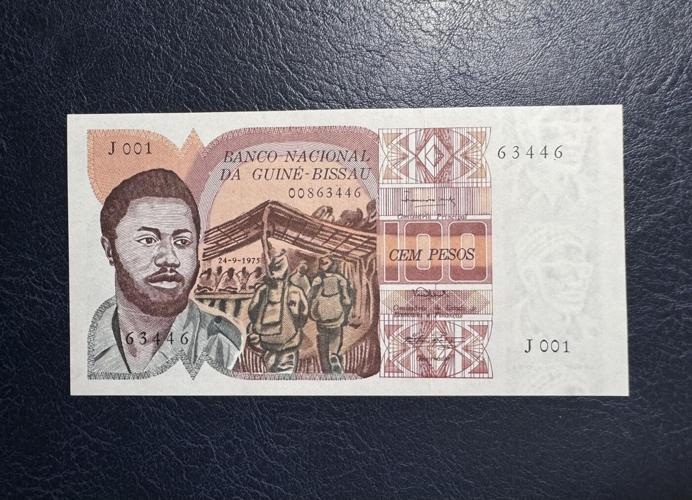收藏联盟Quantum Auction 第383期拍卖  几内亚比绍1975年100比索 品相UNC- 