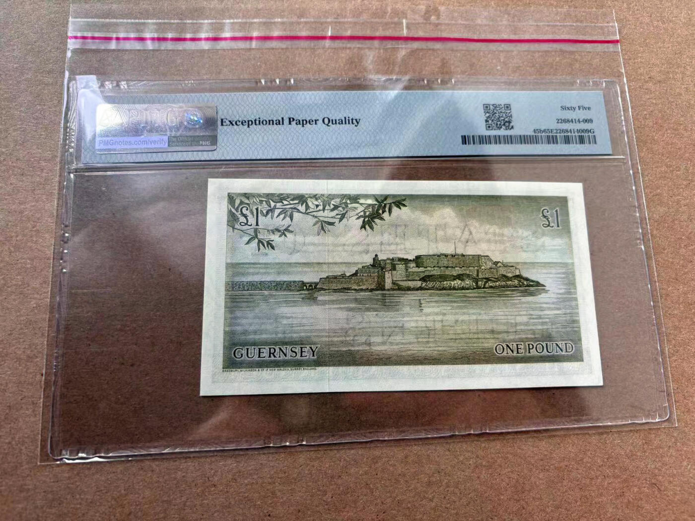 【Blue Auction】✨世界纸币精拍第560期【精】 【倒置号】根西 1969-75年1镑 PMG65EPQ