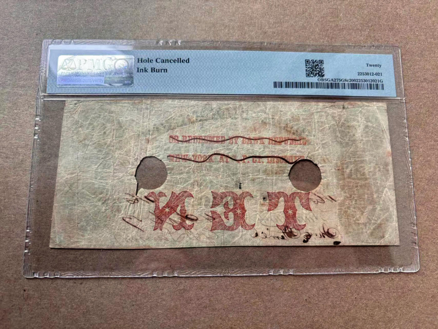 【Blue Auction】✨世界纸币精拍第560期【精】 【手签实钞 1863小号】美国 佐治亚州 1850-60年代10美金 PMG20 少见品种 